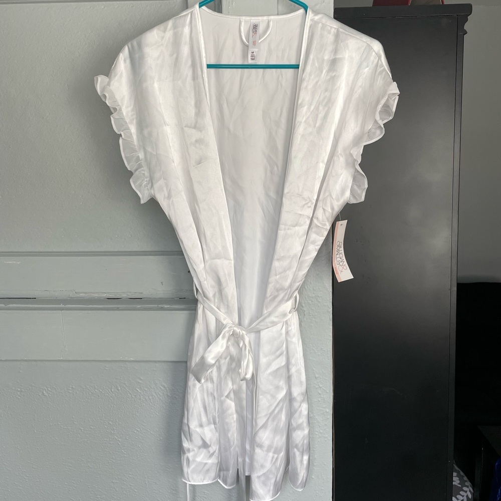 White Silk Robe